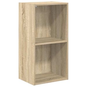 vidaXL 2-Tier Book Cabinet Sonoma Oak 40x30x76.5 cm Engineered Wood