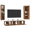 vidaXL TV Cabinet Set Wall-mounted 7 pcs Old Wood Engineered Wood