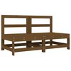 vidaXL Middle Sofas with Cushions 2 pcs Honey Brown Solid Wood Pine