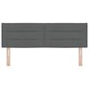 vidaXL Headboard with Headboard Dark Grey 144 cm Faux Leather