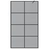 vidaXL Walk-in Shower Wall Black 115 x 195 cm Tempered Glass