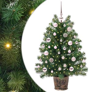 vidaXL Artificial Christmas Tree with 150 LEDs Green 95 cm PE and PVC