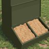 vidaXL Pig Feeder Olive Green 55 x 51 x 91.5 cm Cold-Rolled Steel