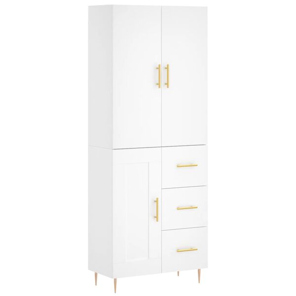 vidaXL Highboard White 69.5x34x180 cm Engineered Wood