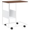 vidaXL Side Table | White | Engineered Wood | Medium | Rollable | Side Table