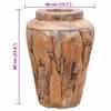 vidaXL Decoration Vase 40x60 cm Solid Teak Wood