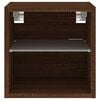 vidaXL TV Wall Cabinets with LED Lights 2 pcs Brown Oak 30x28.5x30 cm