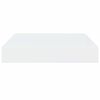 vidaXL Floating Wall Shelves 2 pcs High Gloss White 23x23.5x3.8 cm MDF