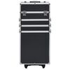 vidaXL Make-up Trolley Aluminium Black