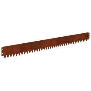 vidaXL Lawn Edging 20 pcs 103 x 10 cm Steel Rusty