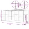 vidaXL Cat Cage 6x3x2.5 m Galvanised Steel