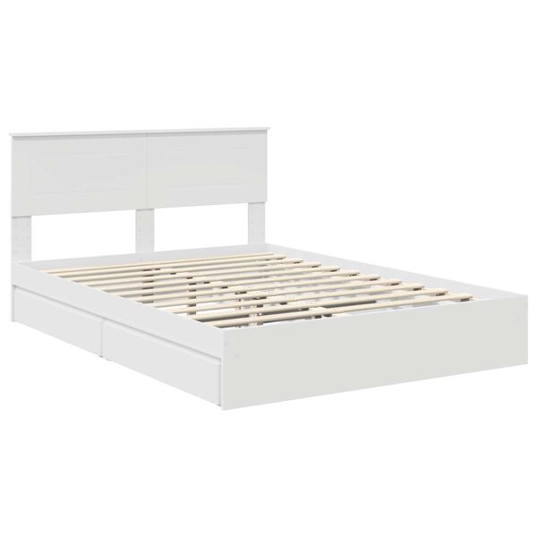 vidaXL Storage Bed with Headboard White 150 x 200 cm Engineered Wood