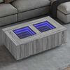 vidaXL Coffee Table with Infinity LED Grey Sonoma 116x69x40 cm