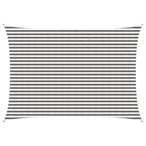 vidaXL Sunshade Sail 3.5 x 4.5 m HDPE Rectangular Light Grey and White