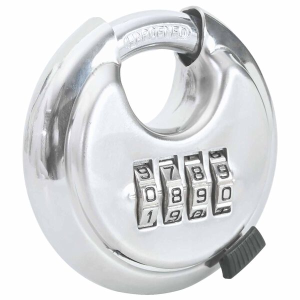 vidaXL Discus Locks with Keys 6 pcs Silver 7 x 2.3 x 7 cm