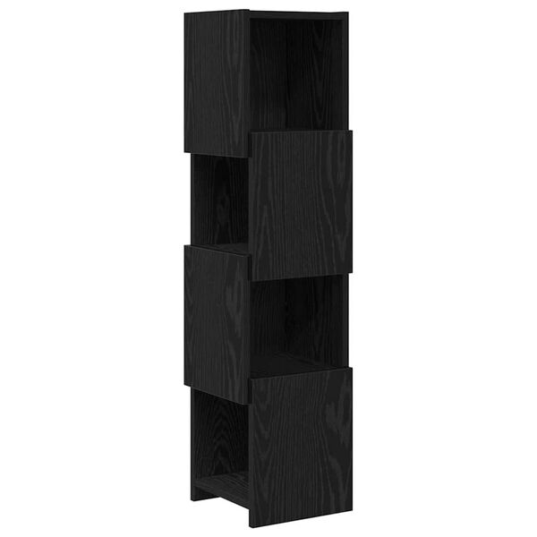 vidaXL Corner Cabinet Black Oak 25.5x25x102cm Engineered Wood