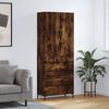 vidaXL Highboard Smoked Oak 69.5x34x180 cm Engineered Wood