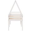vidaXL High Sleeper Bed without Mattress White 75x190 cm Small Single Solid Wood Pine