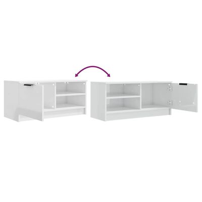 vidaXL TV Cabinets 2 pcs High Gloss White 80x35x36.5cm Engineered Wood