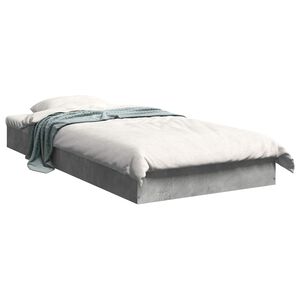 vidaXL Floor Bed Frame Concrete Grey 80 x 200 cm Engineered Wood