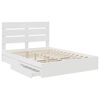 vidaXL Storage Bed with Headboard White 160 x 200 cm Engineered Wood