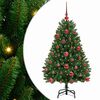 vidaXL Artificial Hinged Christmas Tree Green 120 cm PVC and Steel