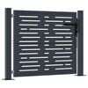 vidaXL Garden Gate Anthracite 100x75 cm Steel Square Design