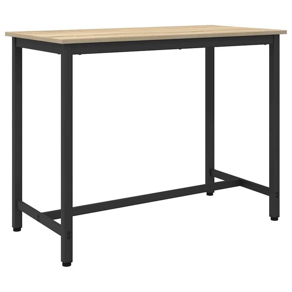 vidaXL Table Sonoma Oak 100 x 50 x 76.5 cm Engineered Wood and Steel