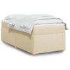 vidaXL Box Spring Bed with Mattress Cream 90x200 cm Fabric