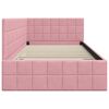 vidaXL Corner Bed Frame with Headboard Pink 100 cm x 200 cm Velvet