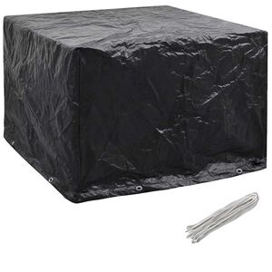 vidaXL Garden Furniture Cover | Black | Polyethylene | 122 x 112 x 98 cm