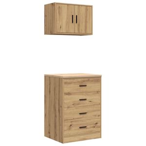 vidaXL Garage Cabinets 2 pcs Artisan Oak Engineered Wood