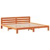 vidaXL Bed Frame without Mattress Wax Brown 200x200 cm Solid Wood Pine