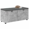 vidaXL Hall Bench with Cushion Concrete Grey 100 x 38 x 46 cm