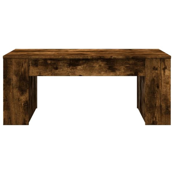 vidaXL Coffee Table Smoked Oak 102x55x42 cm Engineered Wood