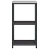 vidaXL Kitchen Storage with Shelf Black 40 x 50 x 92 cm Steel