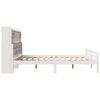 vidaXL Bookcase Bed without Mattress White 180x200 cm Super King Solid Wood Pine