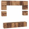 vidaXL TV Cabinet Set Wall-mounted 8 pcs Old Wood Engineered Wood