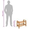 vidaXL Shoe Rack with 2 Shelves 50x27x40 cm Solid Oak Wood
