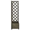 vidaXL Corner Trellis Planter Grey 40x40x150 cm Solid Firwood