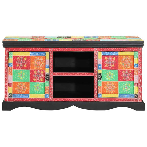 vidaXL TV Cabinet Multicolour 100 x 35 x 50 cm Solid Mango wood