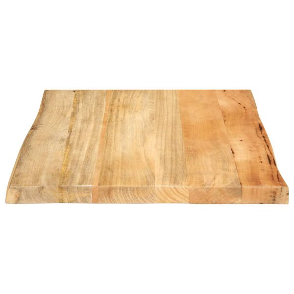 vidaXL Table Top 80x80x3.8 cm Live Edge Solid Wood Mango