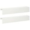 vidaXL Garden Cover Profile 2 pcs 100 x 15 x 15 cm Steel White