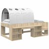 vidaXL Bed Frame with Tunnel with Shelf 3 pcs Sonoma Oak and White
