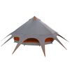 vidaXL Teepee Tent with Roof Grey and Orange 600 x 600 x 347 cm