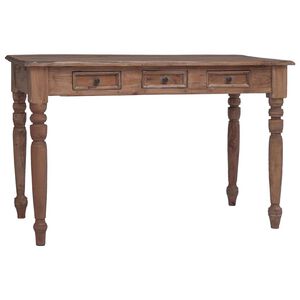 vidaXL Desk with Drawers 117x57x75 cm Solid Mahogany Wood