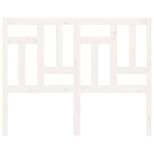 vidaXL Bed Headboard White 125.5x4x100 cm Solid Wood Pine