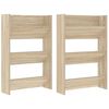 vidaXL Wall Shoe Cabinets 2 pcs Sonoma Oak 60x18x90 cm Engineered Wood