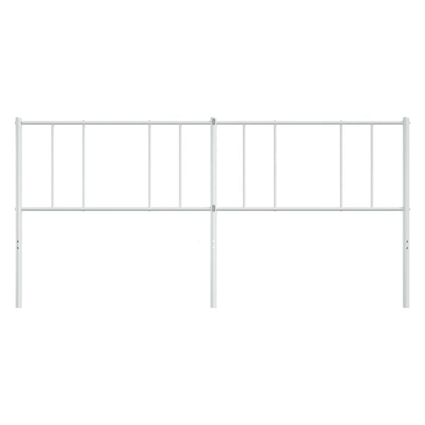 vidaXL Metal Replace Headboard White 200 cm