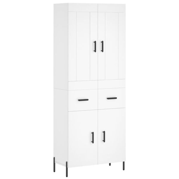 vidaXL Highboard White 69.5x34x180 cm Engineered Wood